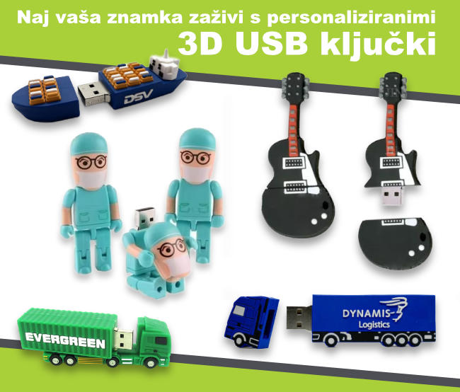 Popolno promocijsko darilo:  3D USB ključki