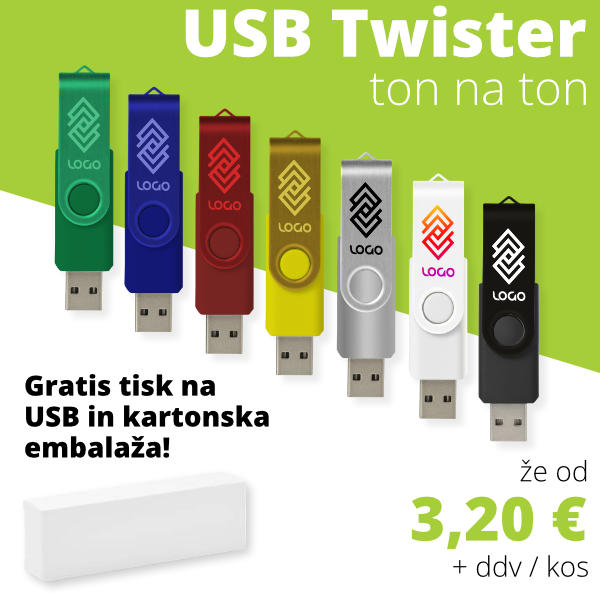 USB Twister ton na ton – elegantna reklama po akcijski ceni